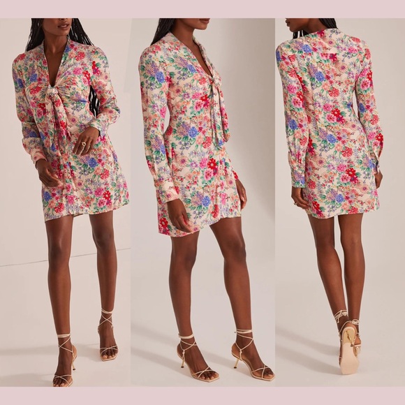 NWT FAVORITE DAUGHTER- THE BARELY HOLDING IT TOGETHER MINI DRESS - Picture 7 of 7